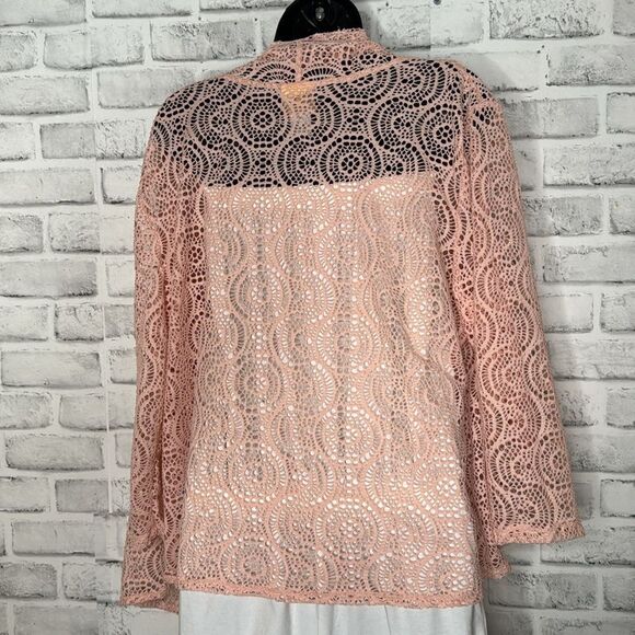 Ruby Rd Peachy Lace Cardigan Jacket Size XL - Picture 4 of 5